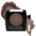 Palladio Brow Dust for Eyebrows, Soft and Natural Eyebrow Toz with Jojoba Oil & Shea Butter, Gelişmiş ve Define Brows, Purse veya Seyahat için Kompakt Boyut, Applicator Fırça içerir, Dark Brown