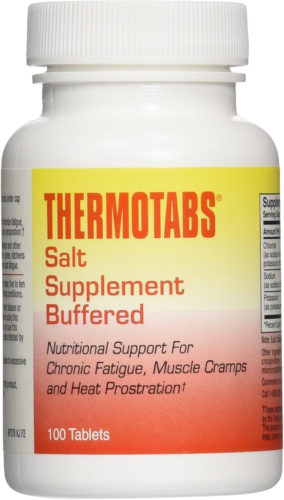 THERMOTABS Salt Supplement Buffered Tabletler, 100 Kont (Pack of 3)