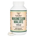 Magnezyum Malate Capsules (420 Kont) - 1.500 mg Oda başına (Magnesium Bonded to Malic Acid), Üçüncü Parti Test Edildi, Vegan Dostu, Gluten Free Tarafından Double Wood Supplements