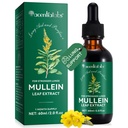 Mullein Leaf Extract Drops-Organic Liquid Mullein Extract Supplement for Lungs Health - Vegan, No ΠρόσθεταBronchial Cleanse for Health Support