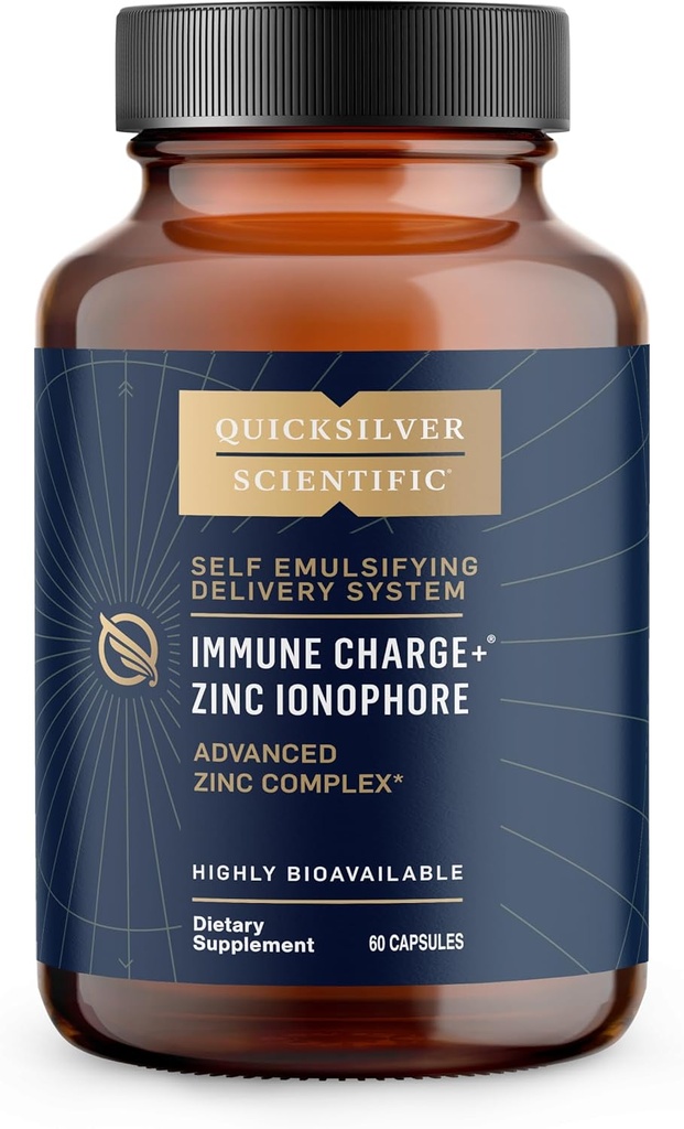 Quicksilver Scientific Immune Şarj + çinko Ionophore - Çinko Tamam Kompleksi Quercetin, Luteolin, Hesperetin Immune + GI Support (60 Capsules)