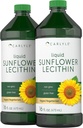Carlyle Sunflower Lecithin Liquid | 16 oz | 2 Pack | Vegan, Vegetarian, Non-GMO, Soy Free, Gluten Free