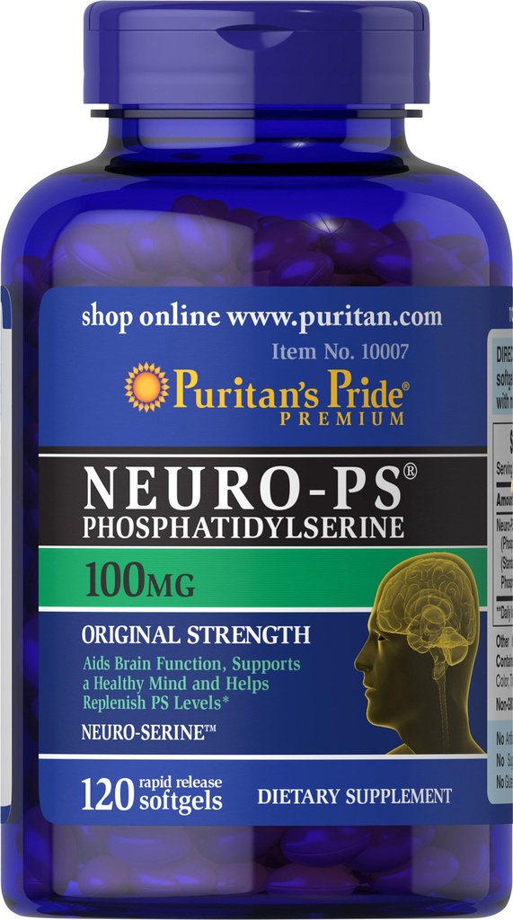 Puritan's Pride Neuro-PS 100 mg Softgels, 120 Kont