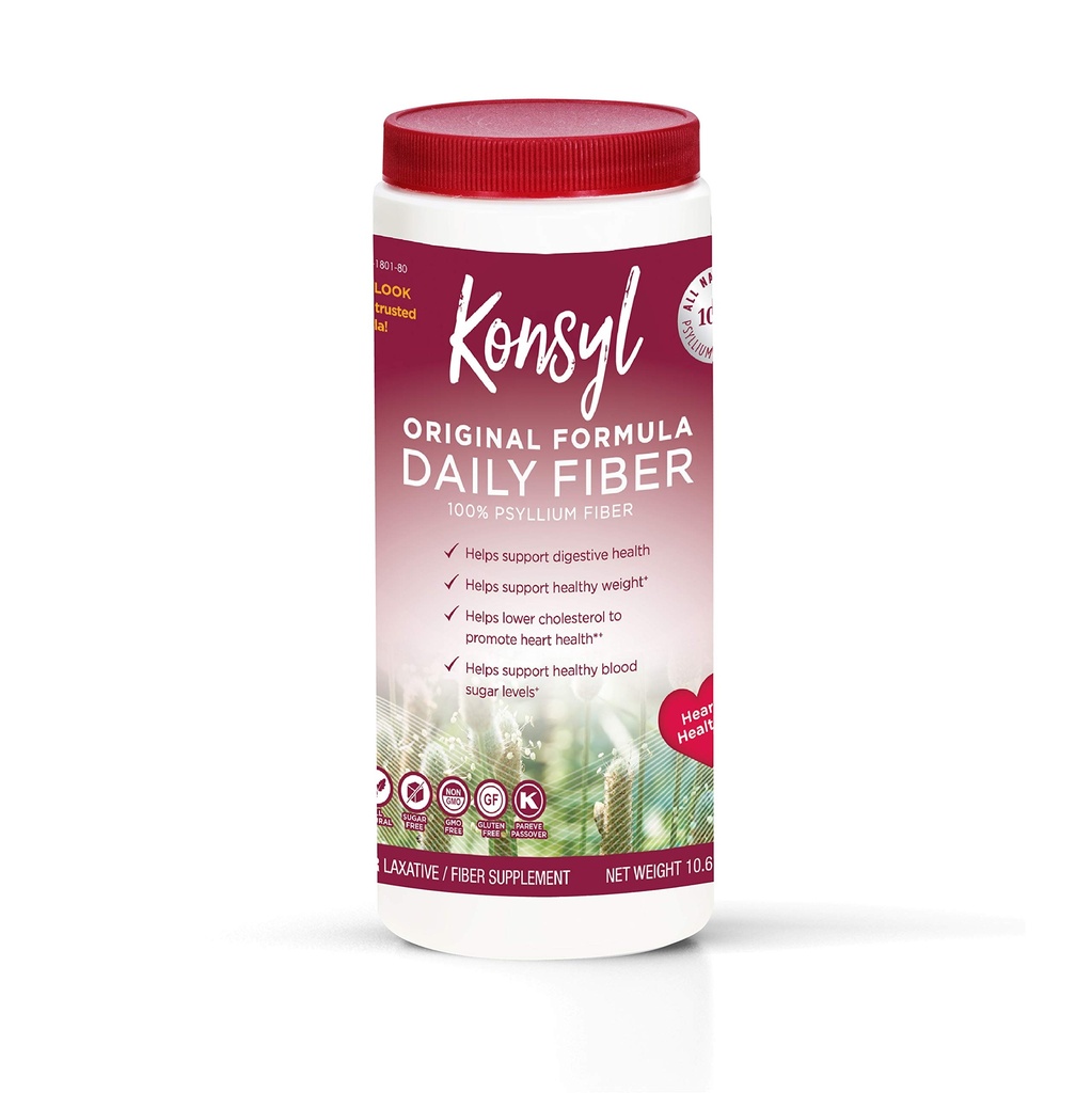 KONSYL PHARMACEUTICALS Orijinal Formula% 100 Psyllium Fiber, 10.6 Ounce, Toz