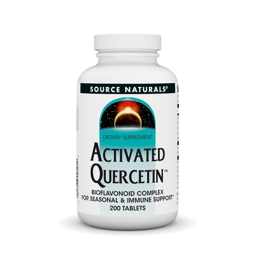 Source Naturals Ενεργοποιημένο Quercetin - Plant-Derived Bioflavonoid Complex - Εποχική & Ανοσολογική Άμυνα* - 200 Vegetarin Φιλικά δισκία