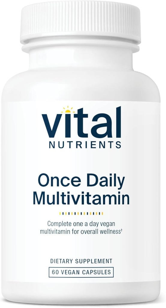 Vital Nutrients Once Daily Multivitamin | Vegan Multi for Women & Men | Allergen-Free | 19 Essential Vitamins + Antioksis for Eye and Heart Health | Gluten, Dairy & Soy-Free | 60 Capsules