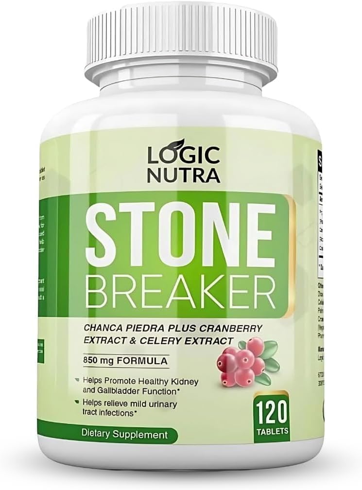 Chanca Piedra Kidney Stone Breaker 120 Tablet 800 mg - Gallbladder & Urinary Cleanse için Phyllantus Niruri, Celery Seed ve Cranberry Ekstraksiyon