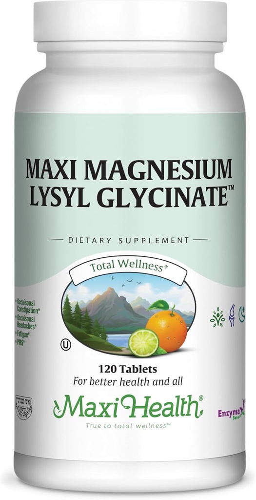 Maxi Magnezyum Lysyl Glycinate Capsule - Daha İyi Abpsiyon- 120 Capsules-Kosher