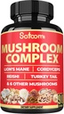 Satoomi 90 Capsules - 10in1 Turkey Tail Supplement with Lions Mane, Türkiye Tail Mushroom, Reishi Mushroom & others - 90 Days