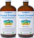 LIQUIDHEALTH Prenatal/Postnatal Multivitamin Gerçek Foate ile - Pre & Postnatal Vitaminler Daha Önce, Gebelikten Sonra - ABD'de Made, Vegan, Sugar-Free, Non-GMO (2 Pack)
