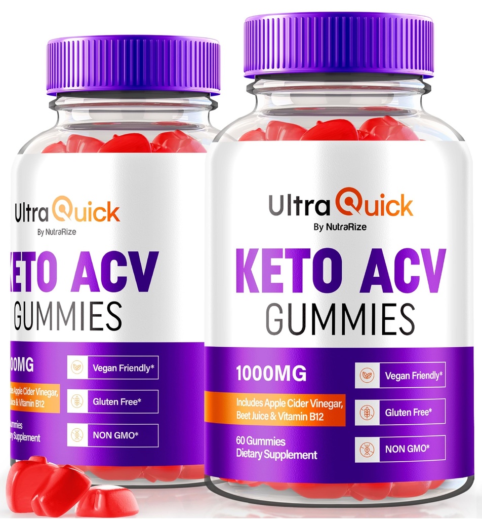 (2 Pack) Ultra Quick Keto ACV Gummies, UltraQuick Keto+ACV Kilo kaybı Desteği, Premium Keto Plus ACV Formula, Doğal Apple Cider Vinegar, Resmi Gomitas Yorumları (120 Gummies)