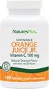 NaturesPlus Orange Juice Jr. - 180 Chewable Tabletler - 100 mg C - Immune System Support - Stomach - Vegan, Gluten Free - 180 Servisler