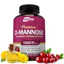 NutriFlair D-Mannose 1200 mg, 120 Capsules - Cranberry ve Dandelion Extract - Natural Urinary Tract Health UTI Support - Best D Mannose Toz - Flush Impurities, Detox Body, for Women and Men