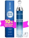 5% Καφεΐνη 5% Retinol Κρέμα ματιών για Σκοτεινούς Κύκλους, Παχυσαρκία και Τσάντες, Υαλουρονικό Οξύ και Νιακιναμίδη Υπό Κρέμα ματιών Αντιγήρανση, Ορός ματιών για Καλές Γραμμές, 360° Μάζα Μάσσας Ball Roller