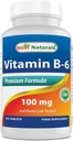 En İyi Doğal Vitamin B6 Tablet, 100 mg, 250 Kont