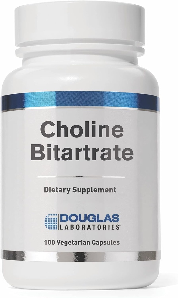 Douglas Laboratories Choline Bitartrate | Supplement to Support Liver, Neurology and Heart Health, mental Focus ve Nervous System* | 100 Capsules