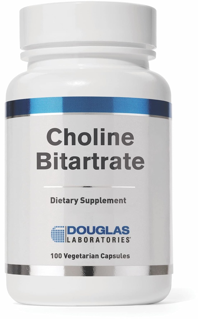 Douglas Laboratories Choline Bitartrate | Supplement to Support Liver, Neurology and Heart Health, mental Focus ve Nervous System* | 100 Capsules