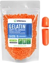 XPRS Nutra Boyutu 5 Boş Kapsül - 500 Kont Çok Küçük Boş Gelatin Capsules - Pills DIY Capsule - Do-It- Yourself Vitaminleri (Orange)
