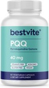 BESTVITE PQQ 40mg (Pyrroloquinoline Quinone) (60 Vegetarian Capsules) - No Stearates - Vegan - Non GMO - Gluten Free