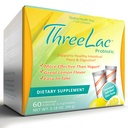 Global Health Trax GHT - ΤρειςLac Λεμόνι Probiotic ποτό Mix για Digestive Υγεία - Advanced Probiotic σκόνη Φόρμουλα για άνδρες, γυναίκες & παιδιά - ανοσοποιητική υποστήριξη & ισορροπία ούρων, μη-GMO - 60 πακέτα