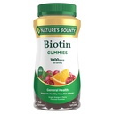 Nature's Bounty Biotin Gummy, Vitamin Tamam, Sağlıklı Saçlar, Cilt ve Çiçekler, Meyve Sarvored Gummies, 1000 mcg, 110 Kont