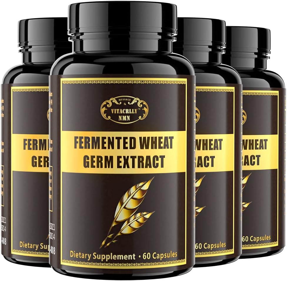 Spermidine Supplements - Buğday Germ Extract Capsules 1000 mg Potent Formula ile Antioksi, Hücre Renewal, Immune Sistemi ve Enerji 240 Capsules (4 Şişe) Arttırıyor