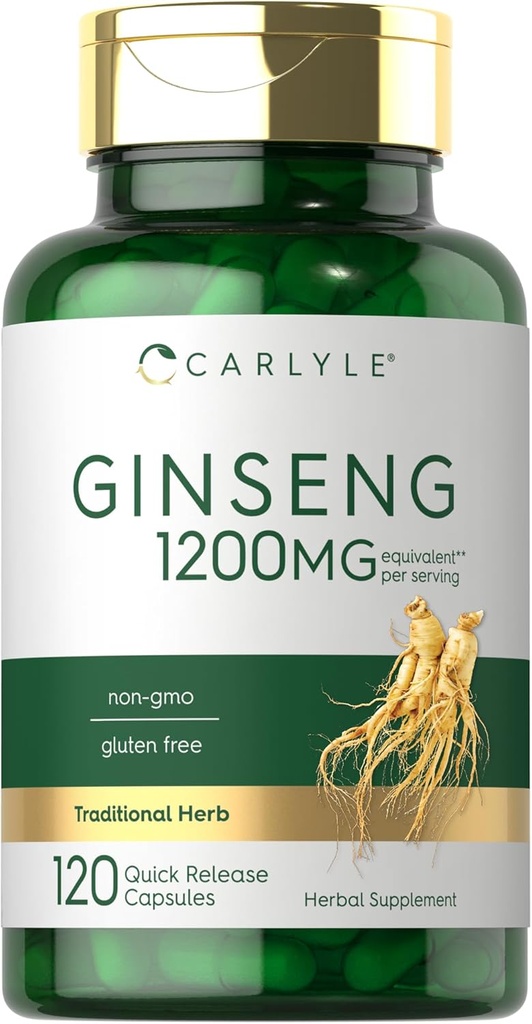 Carlyle Clooney Tamam | 120 Capsules | 1200 mg | Erkekler ve Kadınlar için Piller | Non-GMO ve Gluten Free