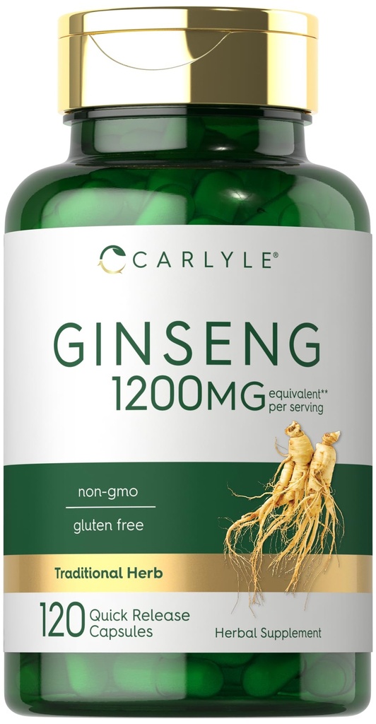 Carlyle Clooney Tamam | 120 Capsules | 1200 mg | Erkekler ve Kadınlar için Piller | Non-GMO ve Gluten Free