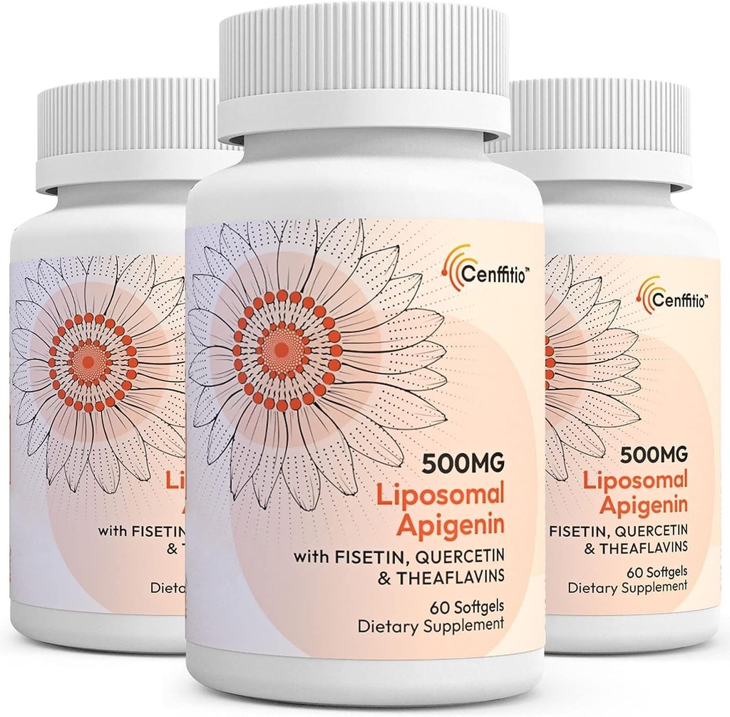 Liposomal apigenin 500 mg Softgels - Fisetin, Quercetin ve Theaflavins - 6 Ay Supplygel