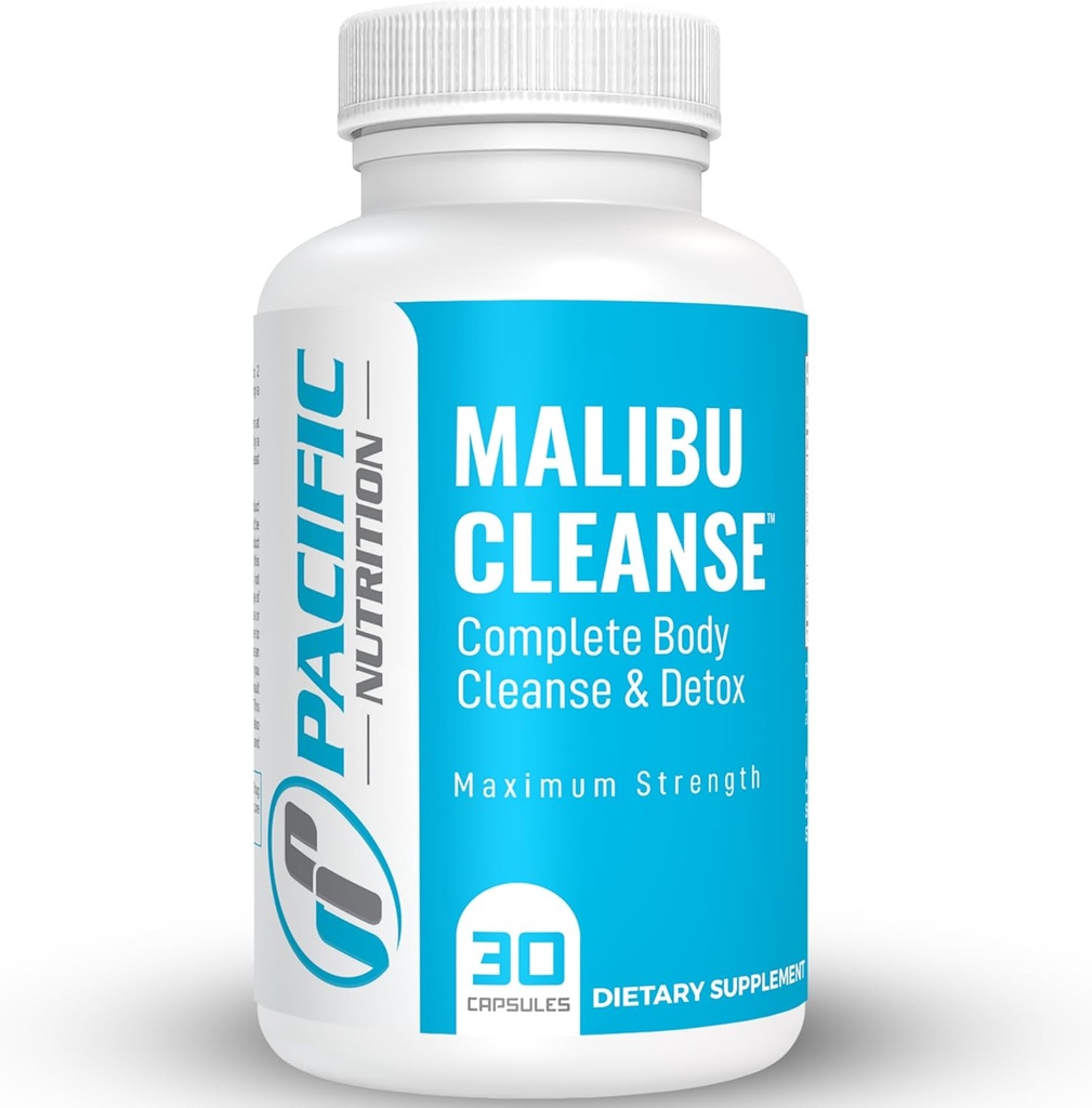 Malibu Cleanse - 15 Day Cleanse - Gut and Colon Support - Advanced Gut Cleanse Detox for Men & Women Cascara Sagrada Bark, Aloe Vera, Psyllium Husk, Pro-Biotics - Made in USA