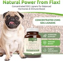 Lignans For Life Flaxseed Lignans for Dogs + SDG - Omega 3 Fatty Acids, High Fiber Antioksis - Shiny Coat, Digestive & Heart Health Flax Seed for Dogs, 90 Flaxseed Capsules, 2 Pack