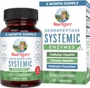 MaryRuth Organics Serrapeptase Enzymes Capsules | Up to 2 Moon Supply | Enzyme Supplement for High Potency Sinus Relief Pills / Tound Health and Cellular Health | Vegan | Gluten Free | 60 Count