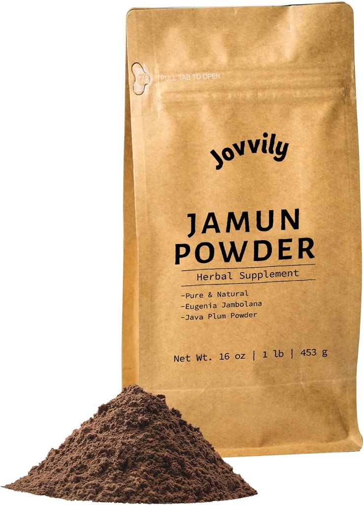 Jamun Powder - 1lb - Ευγενία Jambolana Σπόροι - Java Plum - Καθαρό & Φυσικό