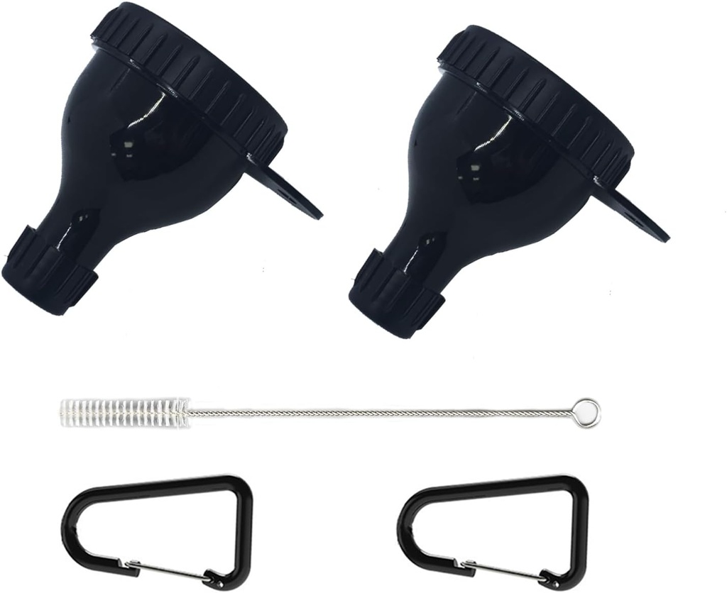 2Pack Protein Toz Konteyneri, Fırça veCarabiners ile İşout Travel to-Go Fitness Funnel için Çalışın