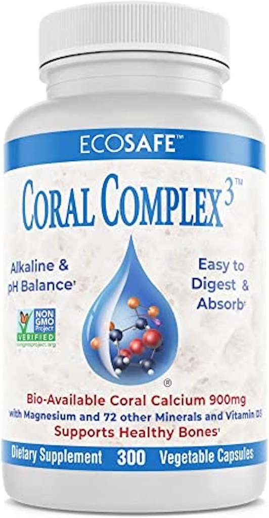 Coral Complex 3 - Coraluba 900 mg D3 1200 IU ve Magnezyum168 mg - 300 Vegetarian Capsules