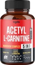 Acetyl L-Carnitine Supplement - 2600 mg 3 Ay - Alfa Lipoic Acid, Green Tea, Green Coffee Bean & Raspberry Ketones - Memory & Brain Health Support, Non-GMO - 90 Vegan Capsules