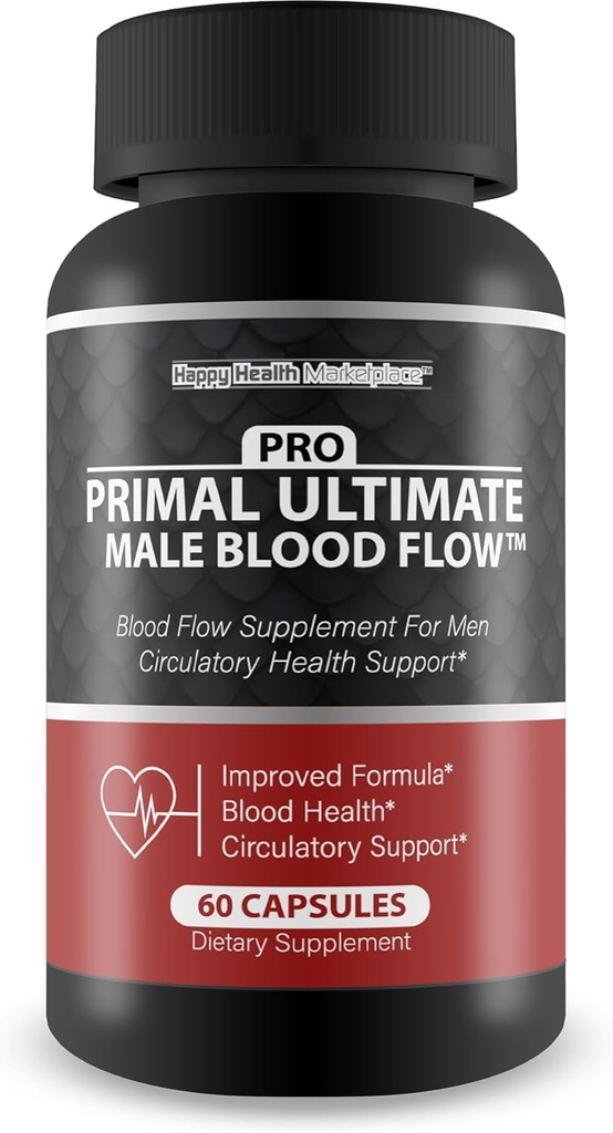 Pro Primal Ultimate Αρσενική ροή αίματος - Best Advanced Blood Flow Support - Blood Flow Pro Primal X Primal Ultimate Max Blood Flow Supplement Powder Caps Ολόκληρα Χάπια Κυκλοφορίας Σώματος