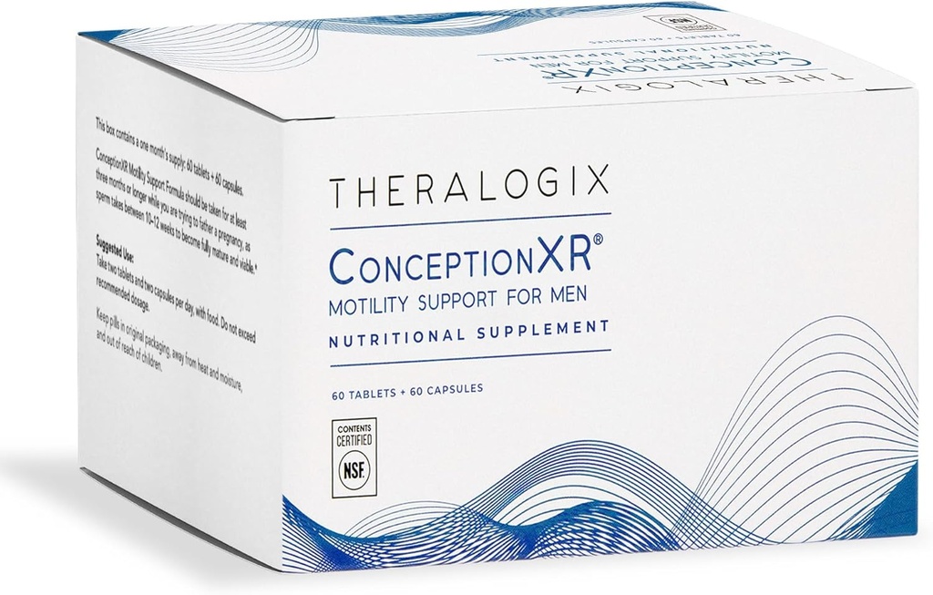 Theralogix ConceptionXR Mottitude Support Formula - Men's Preconception Vitamins for Ferttitude Support - Erkek Ferttitude Supplements for Sperm Health* - NSF sertifikalı - 60 Tabs + 60 Caps (30-Day Supply)