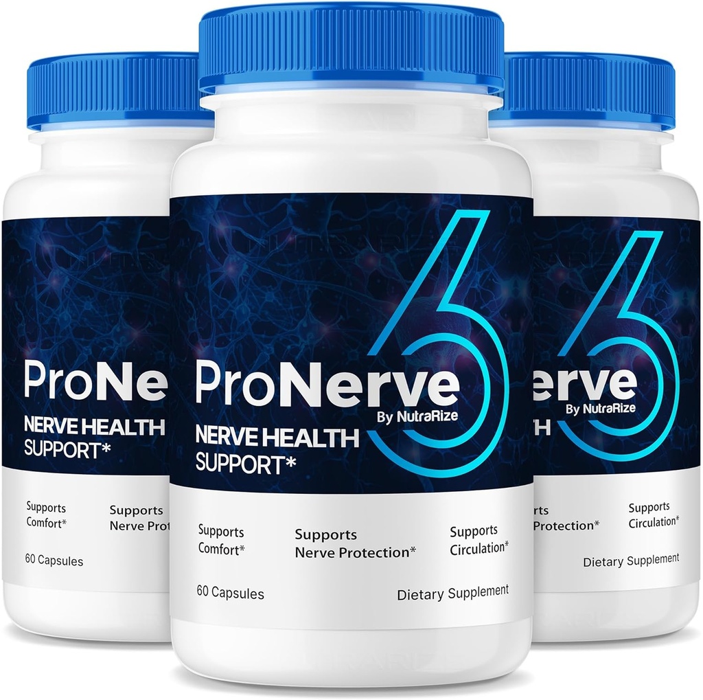 NutraRize (3 Pack) ProNerve6 Neuropati, ProNerve 6 Nerve Support Supplement, Pro Nerve 6 Capsules, ProNerve6 Pastillas (180 Capsules)