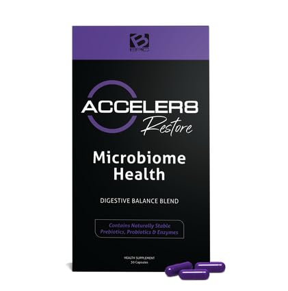 Bepic'in Acceler8 Rest | 1 Box | 1 Ay Supply | 30 Capsules | Mor Capsules | Detox ve Cleanse | Gut ve Digestive Health