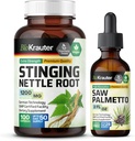 BIO KRAUTER Nettle 100 Capsules & Saw Palmetto Tincture 2 Fl. Oz.