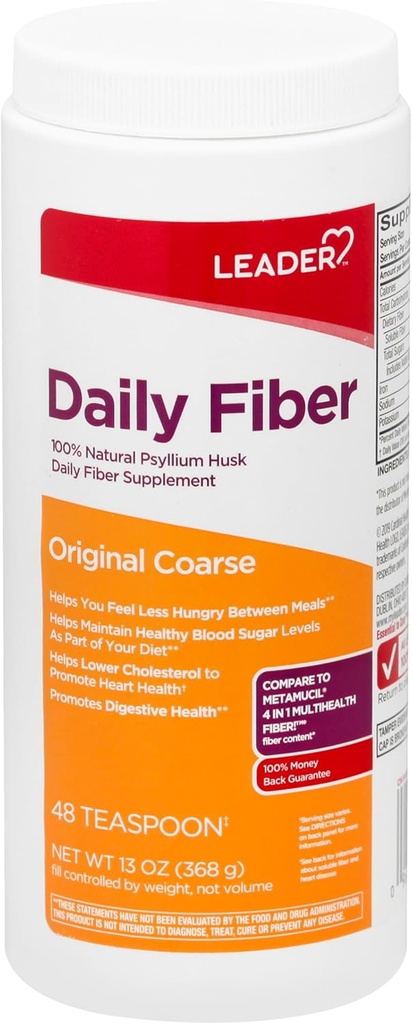 Lider Psyllium Husk Toz Supplement 4-in-1 Fiber for Digestive Health, Plant Based 100% Natural Psyllium Husk Daily Fiber, Gluten Free, Non-GMO, Meta-mucil Multihealth (13 OZ) ile karşılaştırıldığında