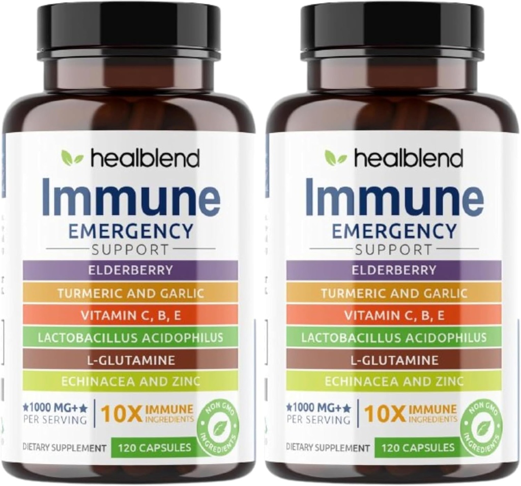 Yaşlı, çinko, Echinacea, Turmeric, Lactobacillus Acidofilius, Yetişkinler için (2 Pack)