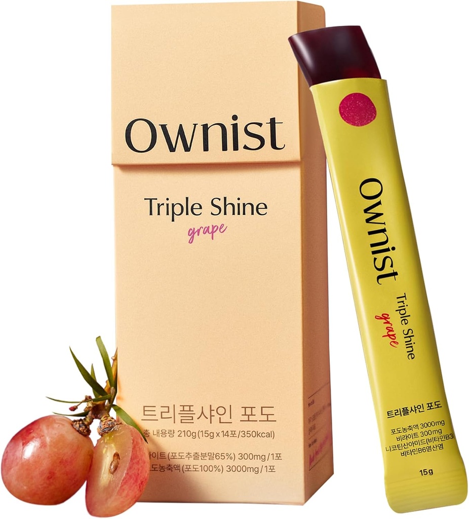 Kendici Triple Shine Grape Jelly On-The-Go - Hedefler Dark Spots & Skin Brighting, Contains BelightTM, Vitamins B, C - 14 Stick Packs B, C - 14 Stick Packs
