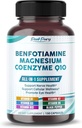 Magnezyum & Coenzyme Q10 ile Benfotiamine - Nerve Health, Cellular Wellness & Eye Health - ABD- 150 Capsules'te Yapıldı