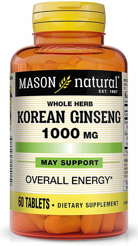 Mason Βιταμίνες Mason Korean Ginseng 1000mg δισκία