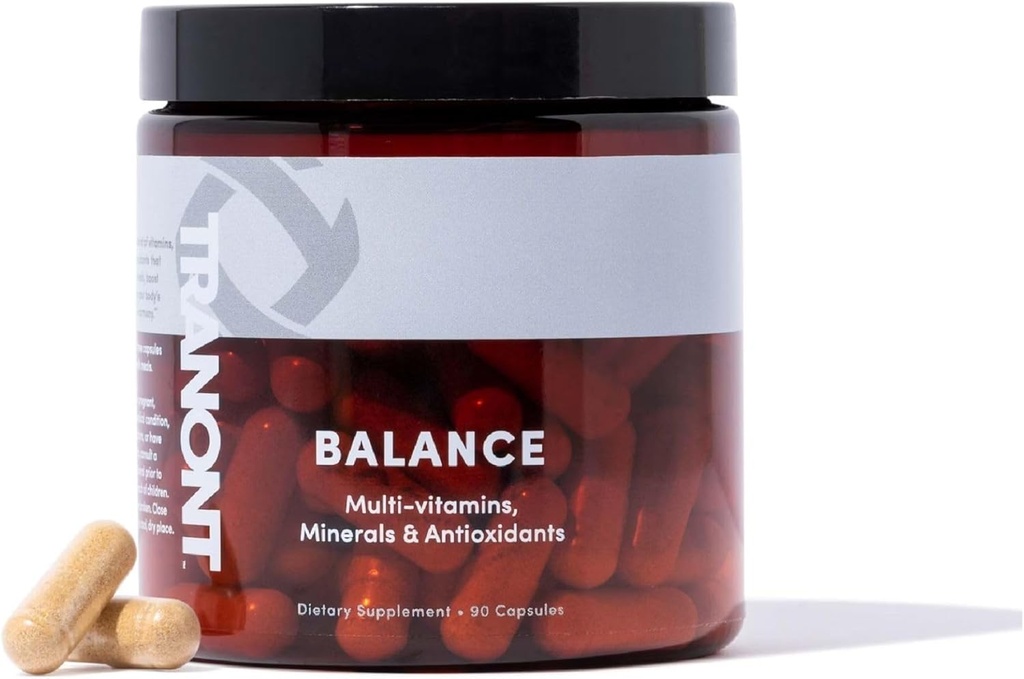 Tranont Balance | 90 Count | Multi-Mineral & Vitamin Capsules for Yetişkinler | C, A, ve E. Magnezyum, çinko, ve Iodine | Boosts Immunity, Enerji ve Digestion | Gluten Free, Vegetarian