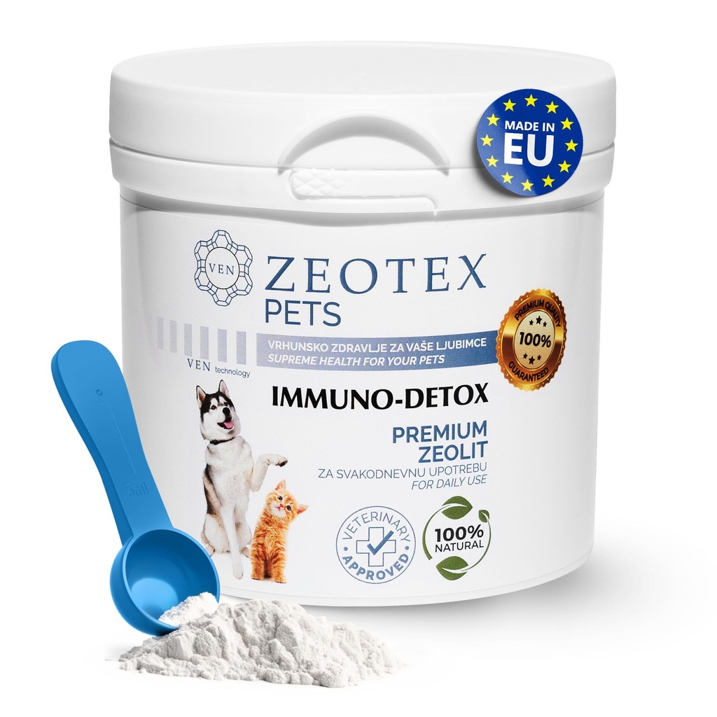 Zeolit Toz 100% Immunity & Detox, Digestive Health, Joint Health Supplement Toz, Liver Detox, Geliştirilmiş Pet Health w/Easy-to-Use Pet Supplements, 350g/12.35 oz