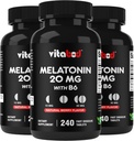 Melatonin 20 mg - 240 Hızlı Dissolve Tabletler - Uyuşturucu Ücretsiz - Doğal Berry Flavor - Vejetaryen, Non-GMO, Gluten Free 240 (Pack of 3)