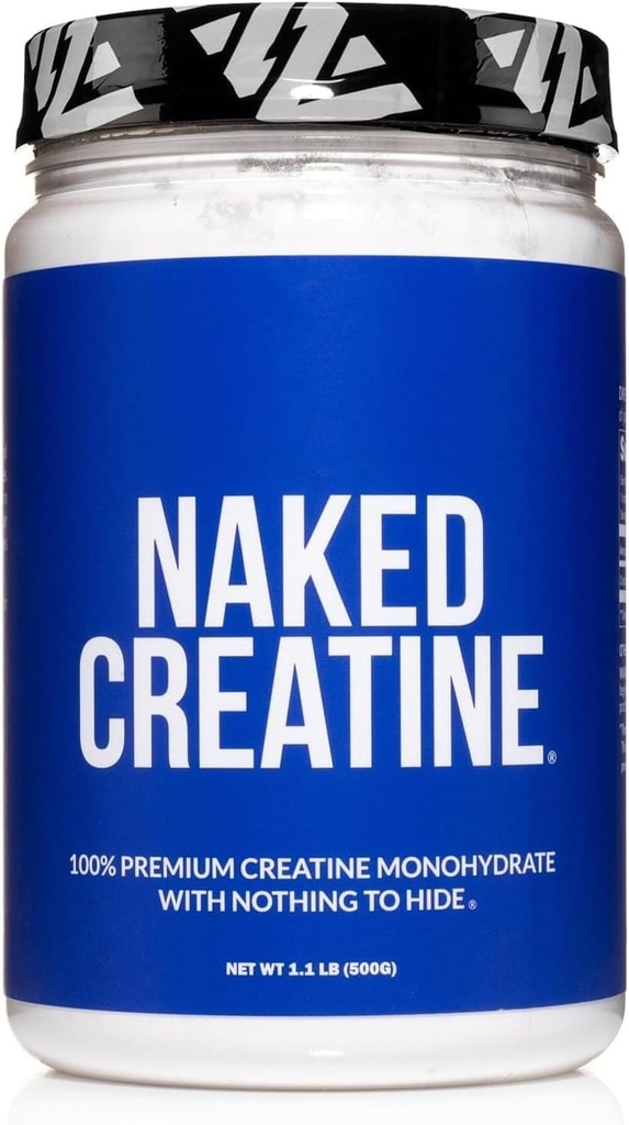 NAKED Pure Micronized Tinatine Monohidrat Toz - Unflavored, 500g, 1.1lb Bulk - Vegan, Non-GMO, Gluten-Free, Soy-Free, No Fillers, Supports Muscle growth & Strength - 100 hizmet